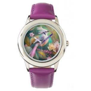 Montre Imaginaire blanc crêpé à queue blanche Jay