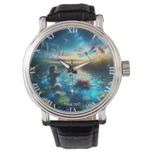 Montre Imaginaire Cute Boy Dragonfly Nuit