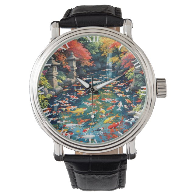 Montre Imaginaire Cute Koi Fish Pond (devant)