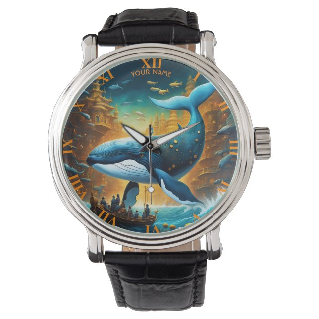Montre Imaginaire Cute Vivid Majestic Grande baleine (devant)