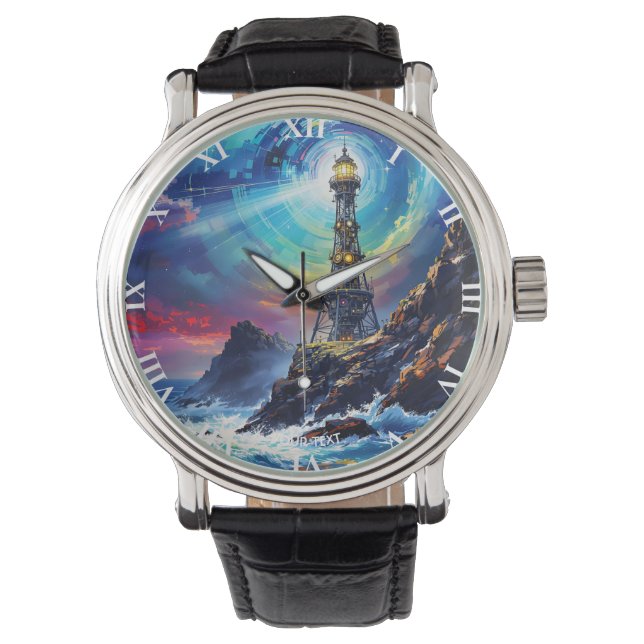 Montre Imaginaire Fer mignon phare Cliff (devant)