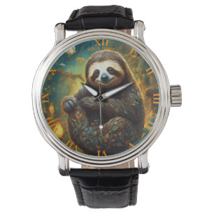 Montre Imaginaire Fleurs Vivides Majestic Sloth