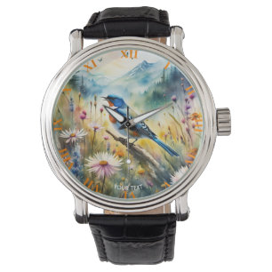 Montre Imaginaire Joli Oiseau Vivid Aquarelle Paysage