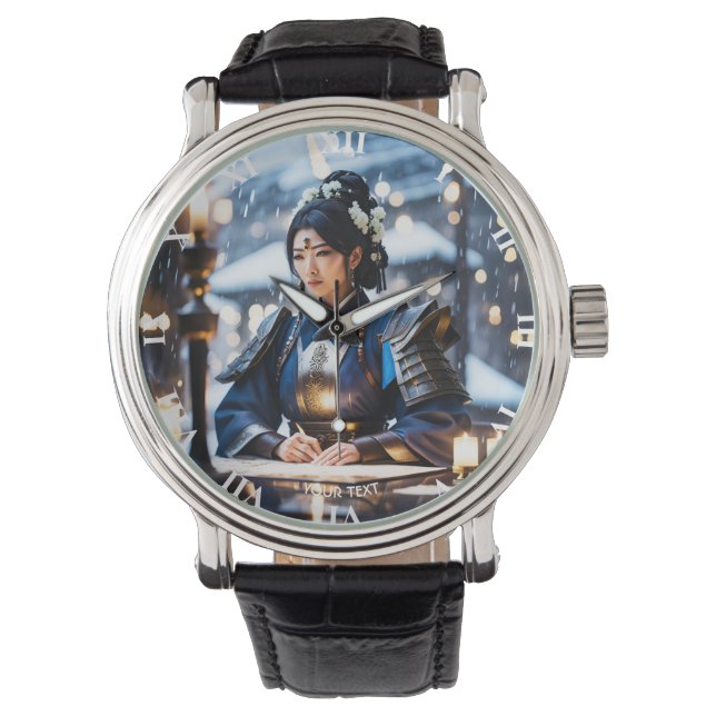 Montre Imaginaire mignon Japonais Samurai général (devant)
