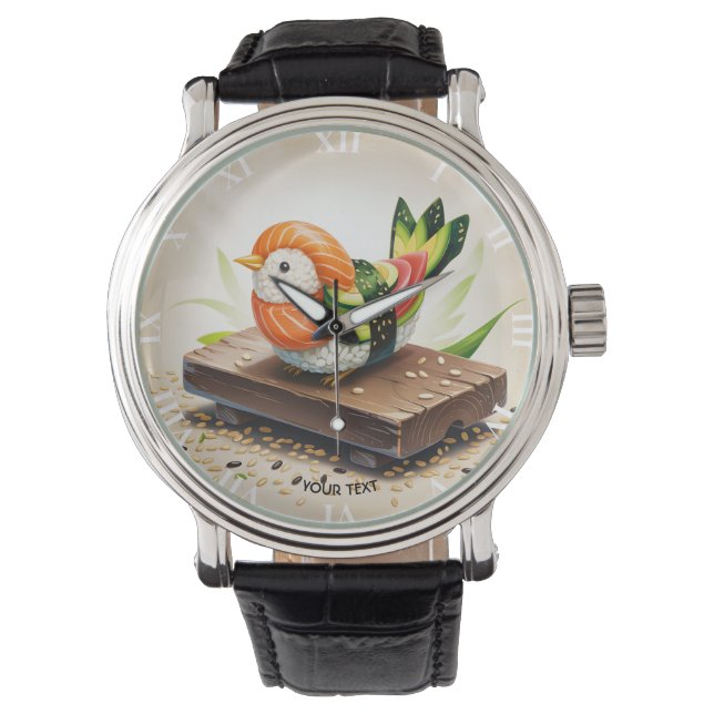 Montre Imaginaire mignon petit Sushi Bird (devant)
