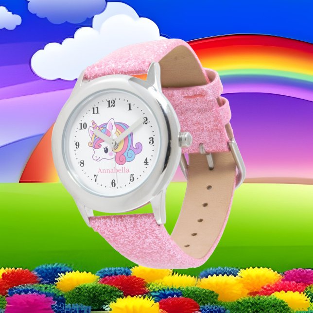 Montre imaginaire mignon unicorne ajouter nom (Créateur téléchargé)