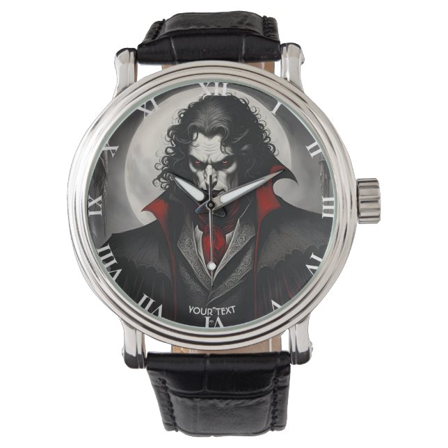 Montre Imaginaire mignon Vivid noir blanc gothique (devant)
