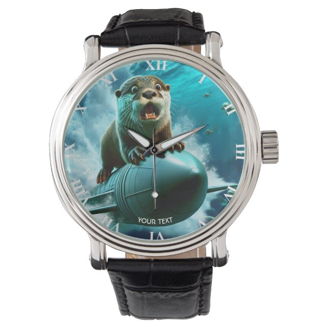 Montre Imaginaire Mignonne Torpedo Otter Mer (devant)