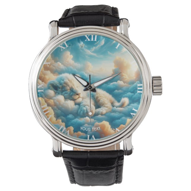 Montre Imaginaire Mignons Nuages bébé Lion (devant)