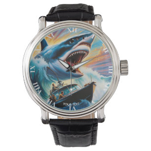 Montre Imaginaire Vivid Shark Attaquer Bateau