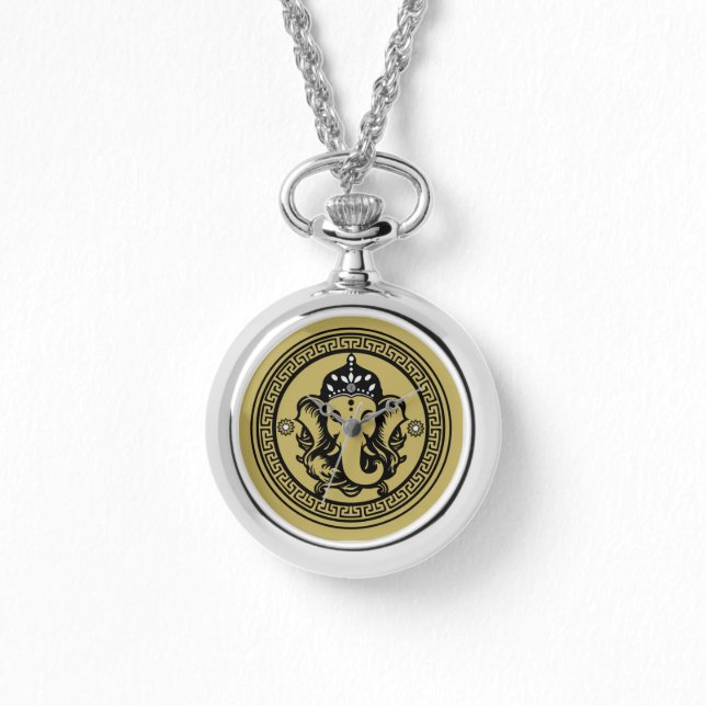 Montre Impression d'art hindou sur le thème de Ganesha (Recto)
