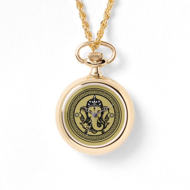 Montre Impression d'art hindou sur le thème de Ganesha (Recto)