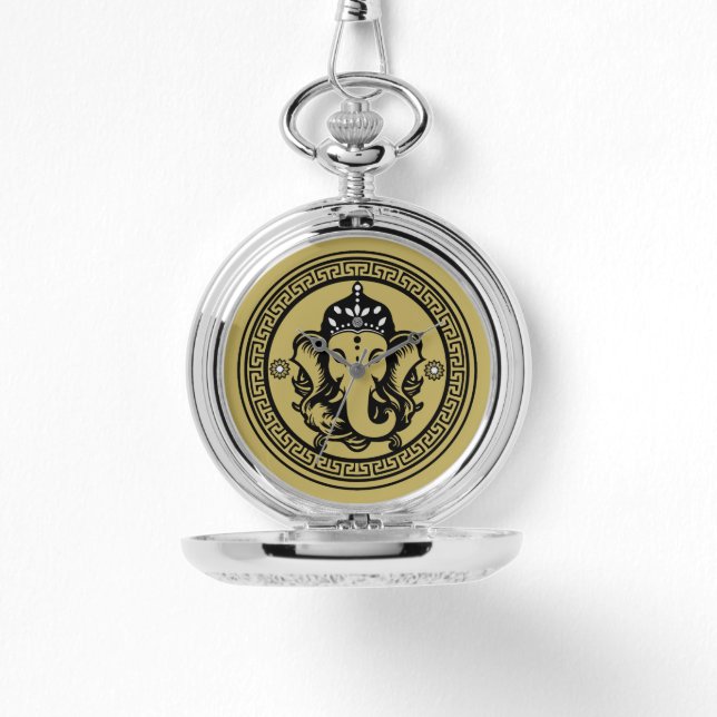 Montre Impression d'art hindou sur le thème de Ganesha (Recto)