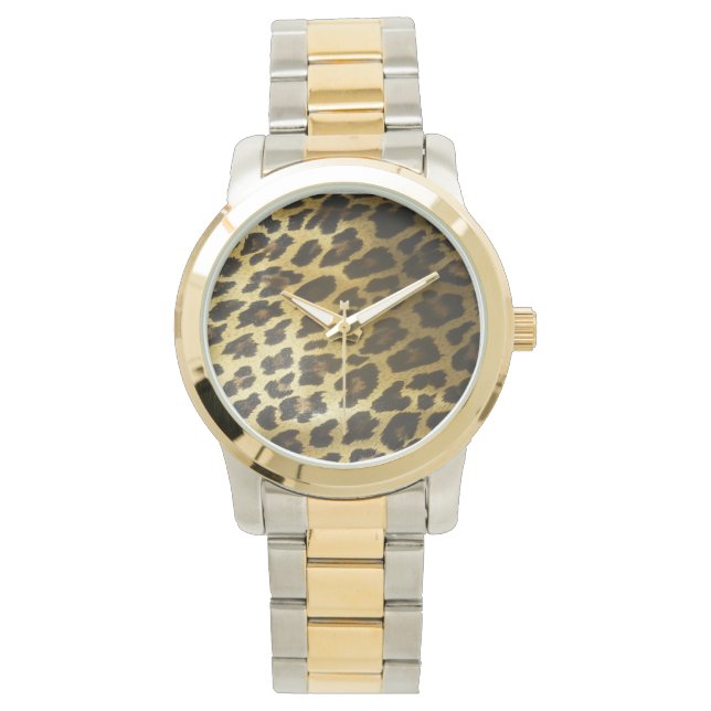 Montre Impression de fourrure Leopard (devant)