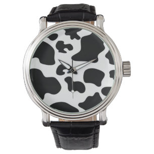 Montre Impression de vache noire et blanche