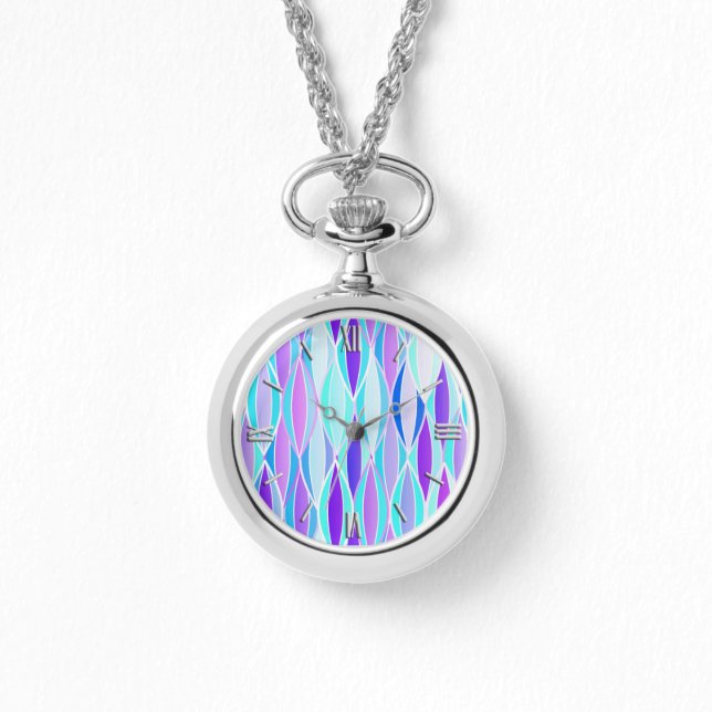 Montre Impression du ruban du milieu du siècle - violet e (Recto)