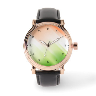 Montre Indian Tricolor Flag with Hindi Sanskrit Numerals