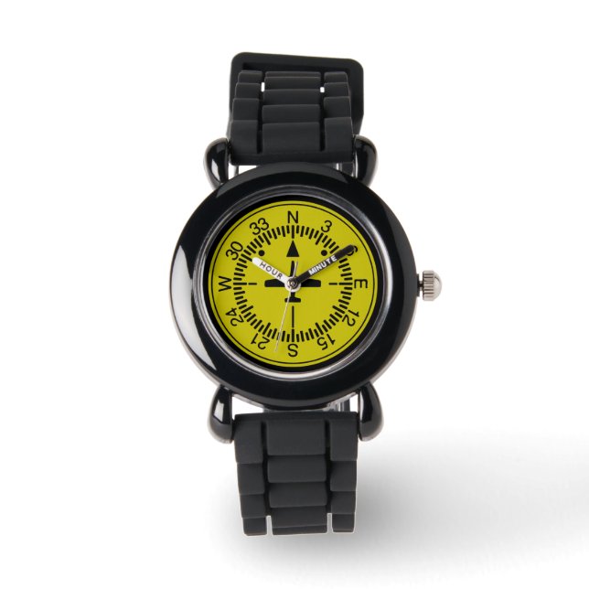 Montre Indicateur de direction Geek de l'aviation pilote (Recto)