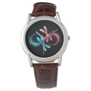 Montre Infini avec des libellules lumineuses