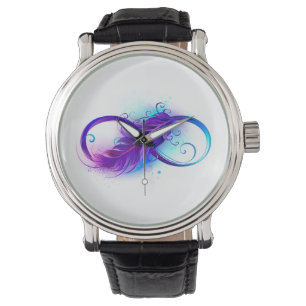 Montre Infinity with purple feather