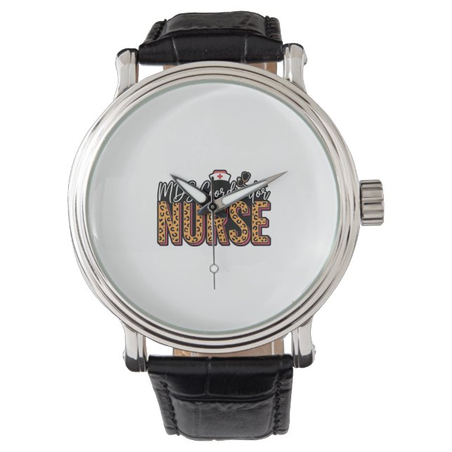 Montre Infirmière coordinatrice MDS Design de chemise vin (devant)