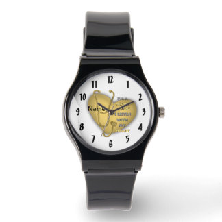 Montre Infirmière de nuit du coeur jaune