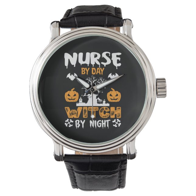 Montre Infirmière d'Halloween par sorcière de jour par nu (devant)