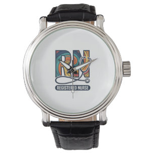 Montre Infirmière diplômée IR vintage vecteur de concepti