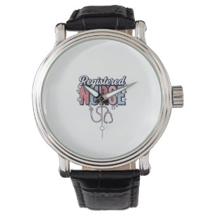 Montre Infirmière diplômée modèle de t-shirt vintage vect