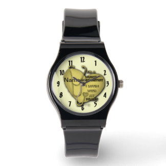 Montre Infirmière du Coeur Jaune Anesthésiste