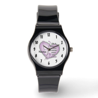 Montre Infirmière du Midwoman du coeur pourpre