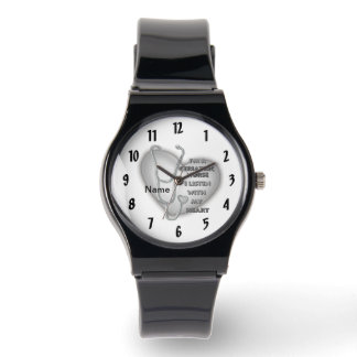 Montre Infirmière gériatrique à coeur gris