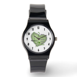 Montre Infirmière gériatrique à coeur vert
