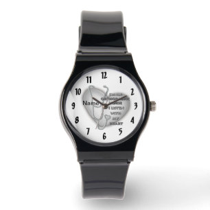 Montre Infirmière orthopédique du coeur gris