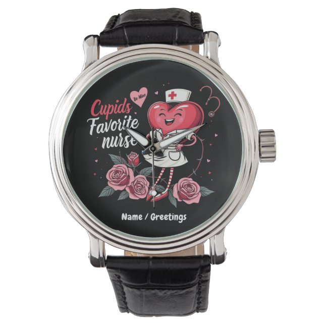 Montre Infirmière préférée de Cupid Drôle et mignonne Val (devant)