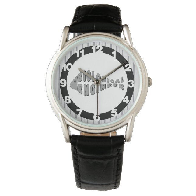 Montre Ingénieur biologiste Poisson gris (devant)