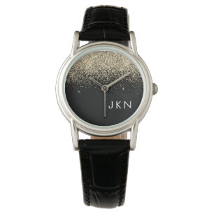 Montre Initiales Monogrammes pour filles Parties scintill