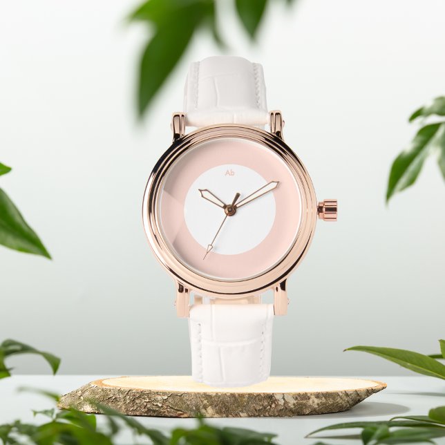 Montre Initiales rose rose Dusty personnalisées eWatch Wa (Créateur téléchargé)