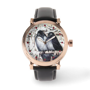 MONTRE INSÉPARABLES D'HIVER DANS LA NEIGE
