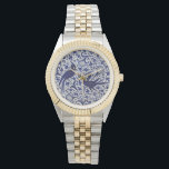 Montre Inséparables vintages italiens de plaque de majoli<br><div class="desc">Image d'une plaque en majolica vintage d'Italie décorée dans le célèbre style floral de grenade en bleu,  blanc et or datant de l'époque de la Renaissance.</div>