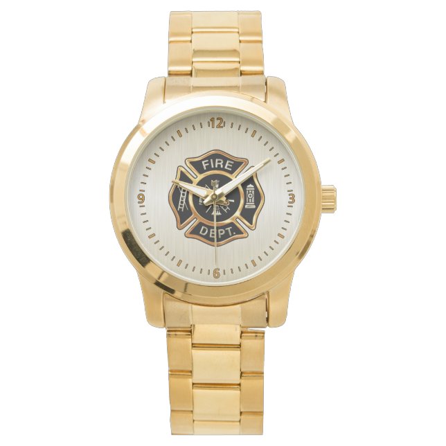 Montre Insigne Gold du service d'incendie (devant)