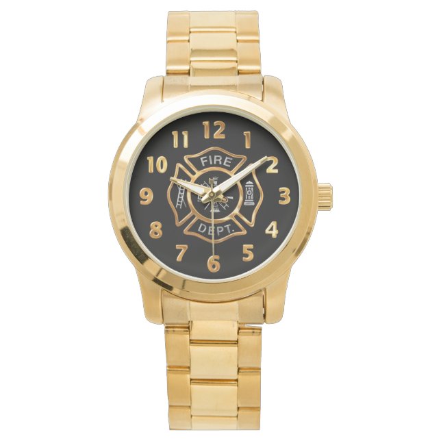 Montre Insigne Gold du service d'incendie (devant)