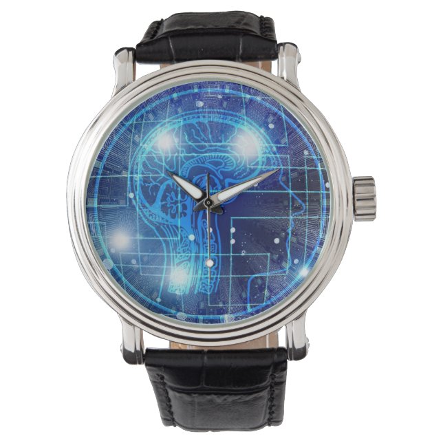 Montre Intelligence artificielle Surreal AI Tech Cerveau (devant)