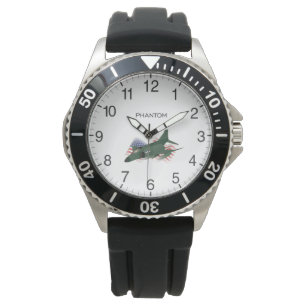 Montre Intercepteur Fantom Jet F-4 avec drapeau américai
