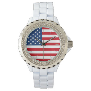 Montre intéressante de drapeau américain