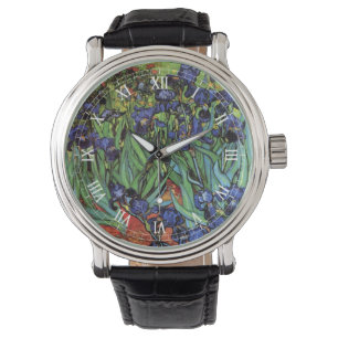 Montre Irises de Vincent van Gogh, Jardin Vintage