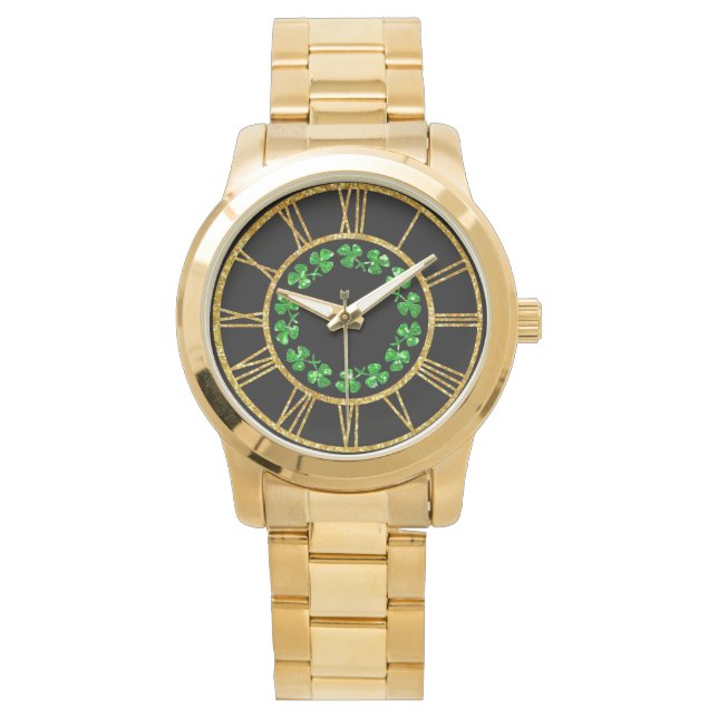 Montre Irish Spirit Green Shamrocks (devant)