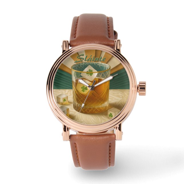 Montre Irish Whiskey Tumbler Shamrock Ice "Sláinte!" (Recto)