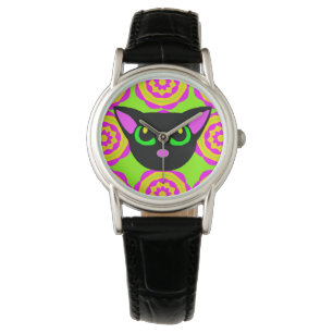 Montre Irving Black Kitty