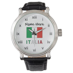 Montre Italia Drapeau Italien Personnalisé